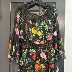 Tadashi Shoji black/flora dress